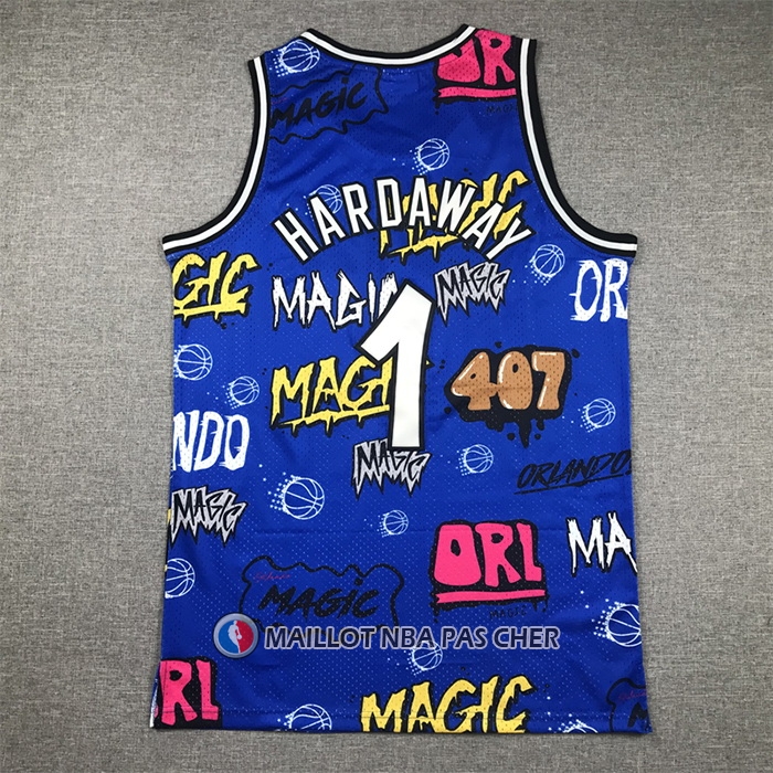 Maillot Orlando Magic Penny Hardaway Slap Sticker Mitchell & Ness 1994-95 Bleu